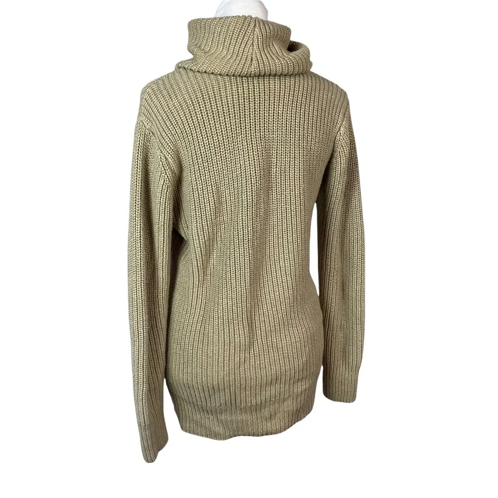Abercrombie & Fitch Cowl Neck Women's Oatmeal Turtleneck Sweater size XS - Picture 4 of 12